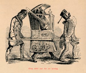 König Johann auf einem Ausflug, ca. 1860 von John Leech