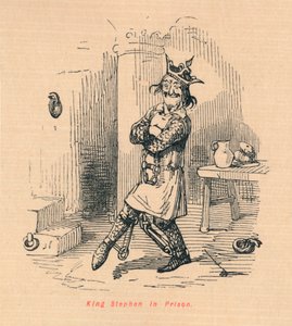 König Stephan im Gefängnis, ca. 1860 von John Leech