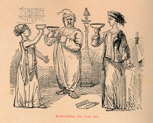 Mithridates, seine unbesonnene Tat, 1852 von John Leech