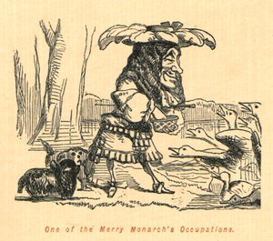 Eine der Beschäftigungen des fröhlichen Monarchen, 1897 von John Leech