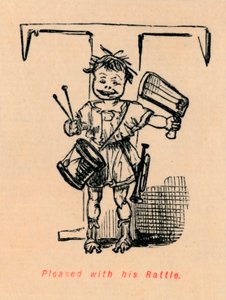 Erfreut über seine Rassel von John Leech