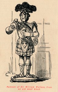 Porträt von Sir William Wallace, von einem alten Holzblock von John Leech