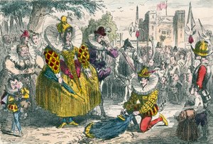 Königin Elisabeth und Sir Walter Raleigh von John Leech
