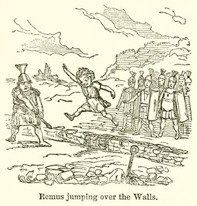 Remus springt über die Mauern von John Leech