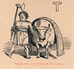 Römischer Stier und Priester der Zeit, 1852