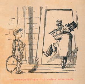 Römischer Jugendlicher entsetzt über moderne Vergnügungen, 1852 von John Leech