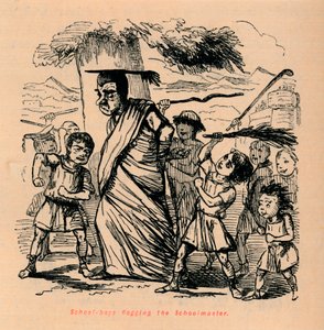 Schüler peitschen den Schulmeister, 1852 von John Leech