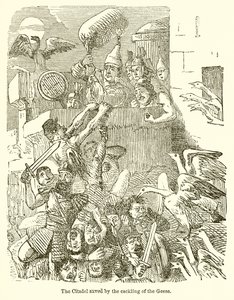 Die Zitadelle gerettet durch das Geschnatter der Gänse von John Leech