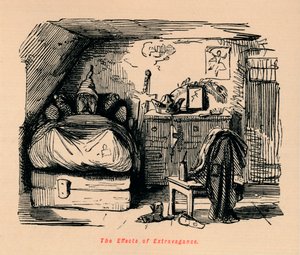 Die Auswirkungen der Verschwendung, ca. 1860 von John Leech