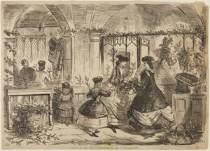Der Brunnen und die Blumen von John Leech
