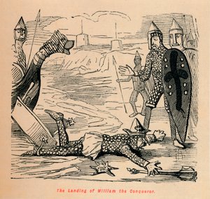 Die Landung von Wilhelm dem Eroberer, ca. 1860 von John Leech
