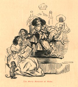 Der fröhliche Monarch zu Hause, 1897 von John Leech