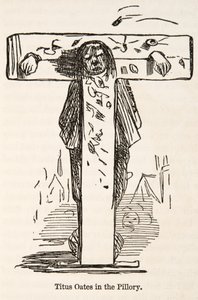 Titus Oates im Pranger, aus The Comic History of England, veröffentlicht 1864