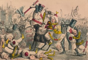 Schrecklicher Kampf zwischen Richard Löwenherz und Saladin, 1850