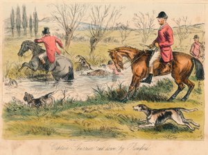 Captain Spurrier von Romford niedergeschlagen, 1865 von John Leech and Hablot Knight Browne