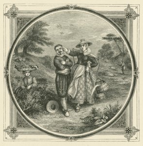 Niemand kann Thetis und Galatea gleichzeitig lieben (Stich) von John Leighton