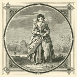 Keiner kann sein Kleid von Flecken reinigen, aber einige Makel bleiben (Stich) von John Leighton