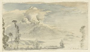 Wolken über einer Hügellandschaft