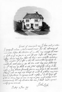 Teil eines Briefes von John Locke an Sir Hans Sloane
