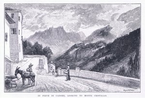 In Pieve Di Cadore, Blick auf Monte Cristallo, aus The Magazine of Art 1893, Cassell and Company von John MacWhirter