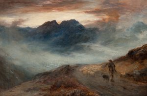 Nebel auf den Bergen von John MacWhirter