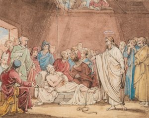 Christus heilt den Gelähmten von John Martin