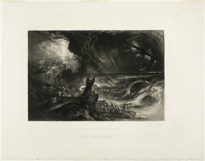 Zerstörung des Heeres des Pharaos, aus Illustrationen der Bibel von John Martin