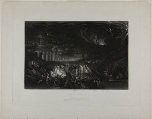 Der Fall von Ninive, aus Illustrationen der Bibel von John Martin