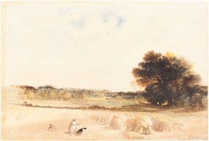Ährenleser im Weizenfeld von John Martin
