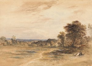 Landschaft mit Liebespaar