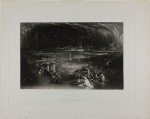 Der Fall Babylons, aus Illustrationen der Bibel von John Martin