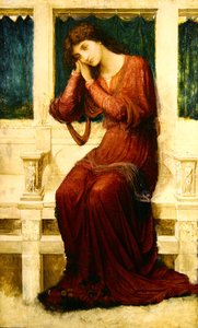 Wenn Trauer nach Sommer kommt, blühen Rosen vergebens von John Melhuish Strudwick