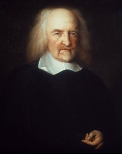 Porträt von Thomas Hobbes, englischer Philosoph (1588-1679) - Gemälde von John Michael Wright. London National Portrait Gallery