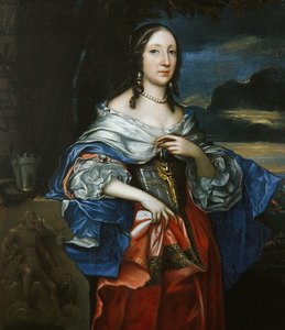 Porträt einer Dame, vermutlich Elizabeth Claypole von John Michael Wright