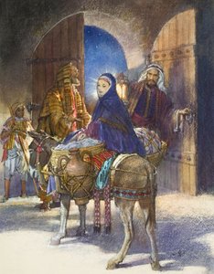 Die Geschichte des Wirts: Maria und Josef kommen in Bethlehem an von John Millar Watt