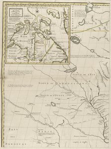 Karte der britischen und französischen Herrschaftsgebiete in Amerika, 1756