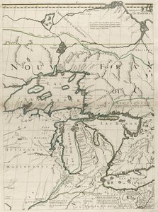 Karte der britischen und französischen Herrschaftsgebiete in Amerika, 1756 von John Mitchell