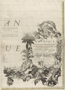 Eine Karte der britischen und französischen Herrschaftsgebiete in Amerika, 1756 von John Mitchell
