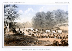 Verteilung von Waren an die Gros Ventres, 26. August 1853