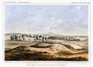Milk River, mit Bears Paw Mountain in der Ferne, Montana, USA, 1856 von John Mix Stanley