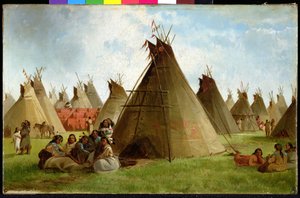 Prärie-Indianerlager, um 1870 von John Mix Stanley