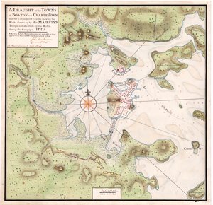 Eine Karte von Boston von Montresor von John Montresor