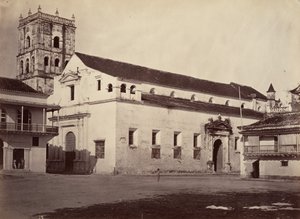 Tropische Landschaft, Kathedrale, Cartagena, 1871 von John Moran