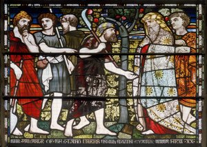 Paisley Abbey, Cottire & Co, zugeschrieben John Moyr Smith, Arbeiter im Weinberg, 1873