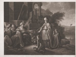 Hiram König von Tyrus sendet Geschenke an König Salomo von John Murphy