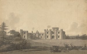 Entwurf für Knepp Castle, Sussex: Perspektive