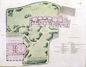 Der Plan des Royal Pavilion, wie er 1822 von Nash fertiggestellt wurde, aus 