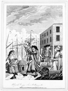 Ein Cornish Hug in Billingsgate, 1781 von John Nixon