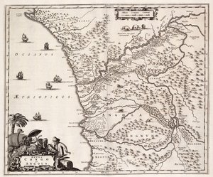 Karte von Kongo und Angola, Afrika