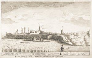 St Andrews Delineated - Eine Ansicht der Stadt St Andrews vom Nordwesten von John Oliphant